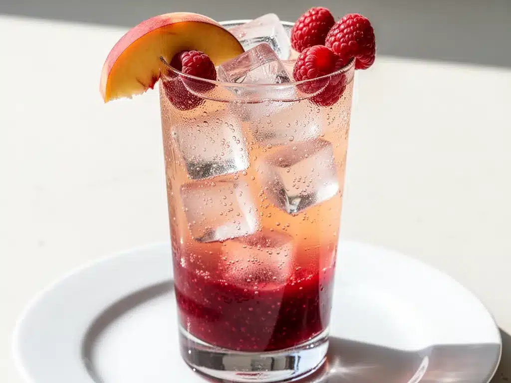 Sparkling Raspberry Peach Mocktail: Easy Non-Alcoholic Summer Drink 4 Sparkling Raspberry Peach Mocktail preparation steps