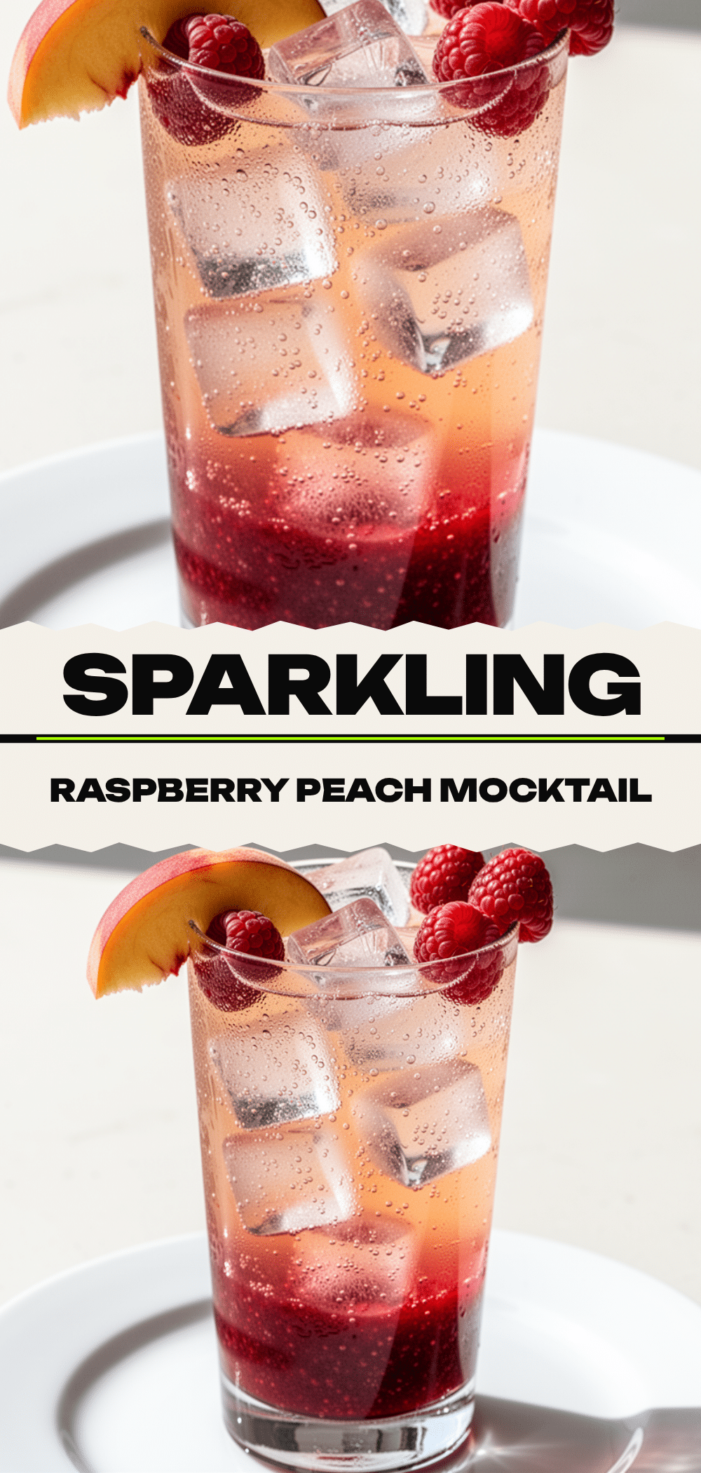 Sparkling Raspberry Peach Mocktail: Easy Non-Alcoholic Summer Drink 5 Sparkling Raspberry Peach Mocktail recipe