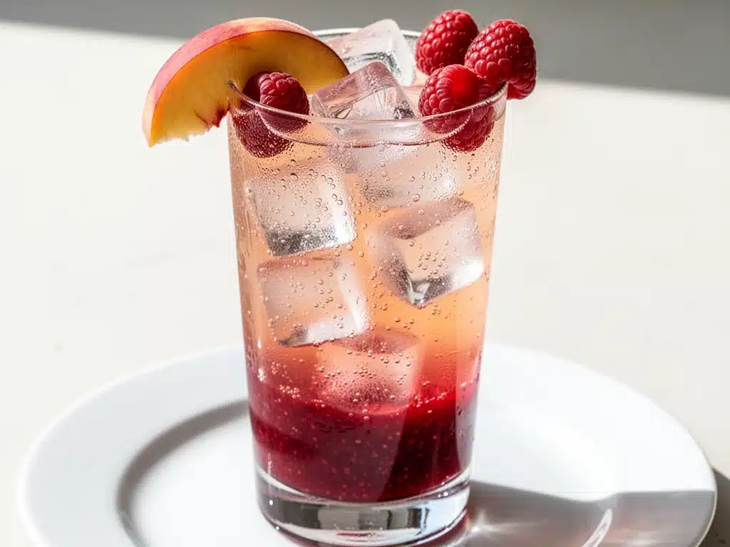Sparkling Raspberry Peach Mocktail - featured image