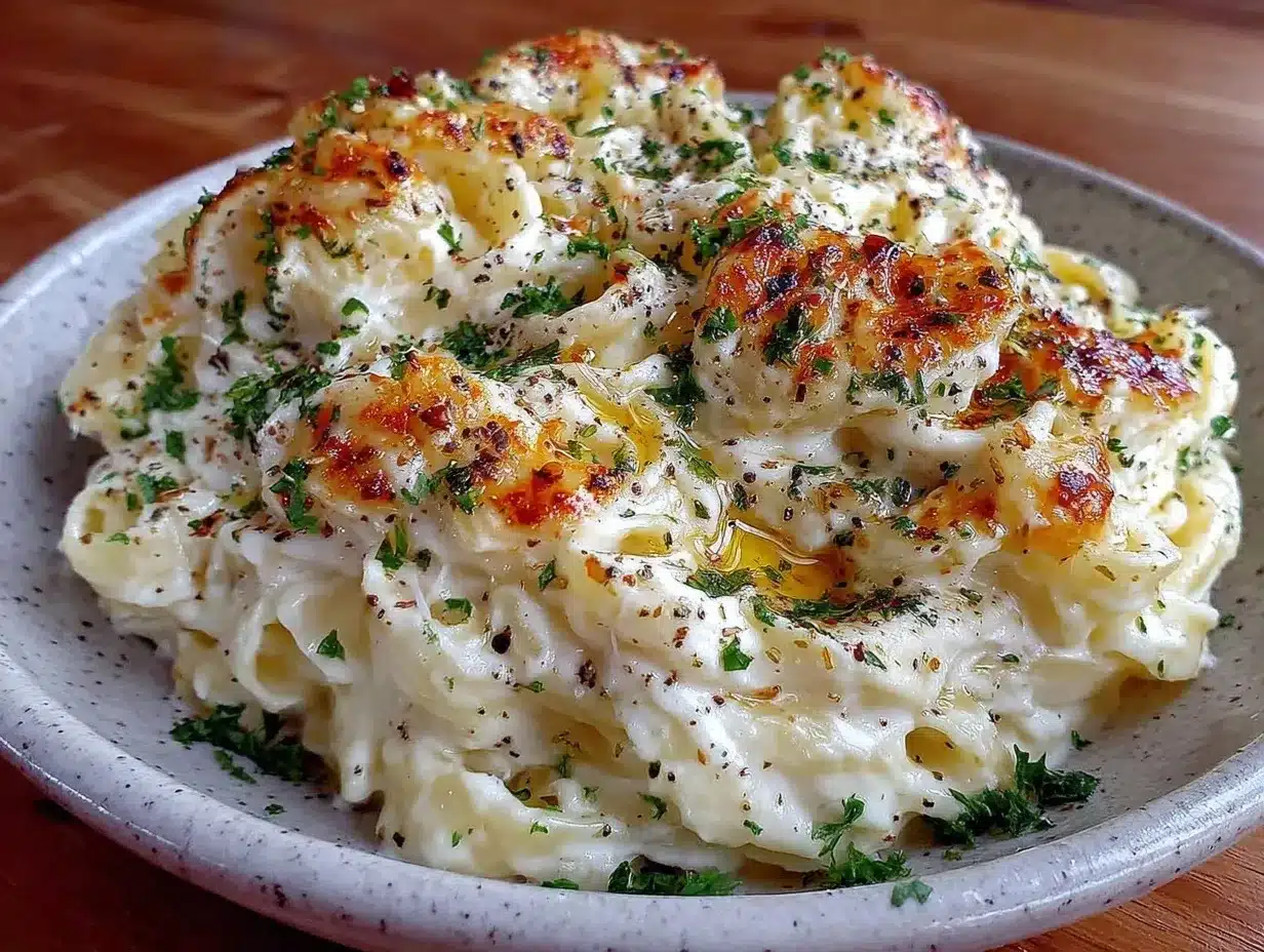 Ultra-Creamy No Flour Garlic Alfredo for Two 4 Ultra-Creamy No Flour Garlic Alfredo for Two preparation steps