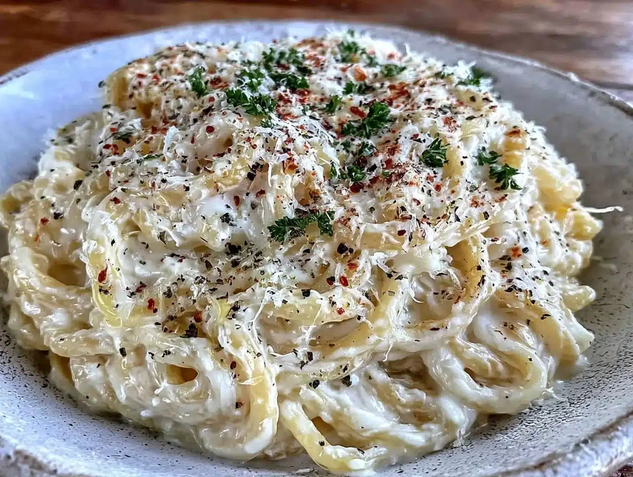 Home 1 Ultra-Creamy No Flour Garlic Alfredo for Two - featured image